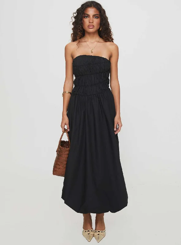 Chic, modern looks for the stylish woman   Brydie Bubble Hem Midi Dress Black