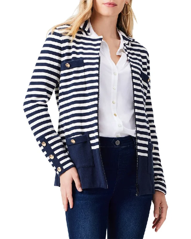 Elegant casual clothing for modern women   NIC+ZOE Striped City Charm Knit Blazer