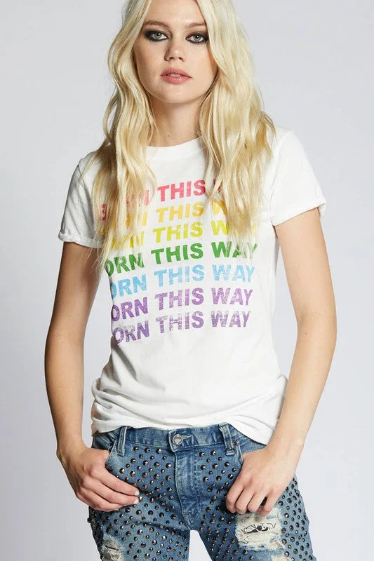 Hot Girl Born This Way Short Sleeve Graphic Tee