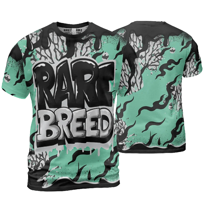 NastyJamz Green Glow 3s T Shirt Match Rare Breed 3D All-Over Print Drippin