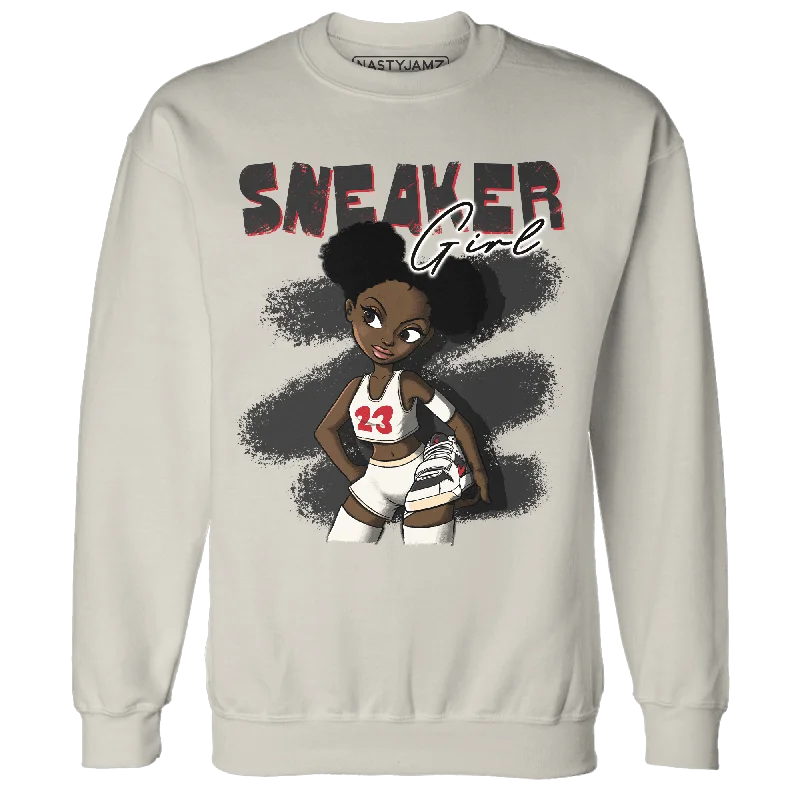 NastyJamz Jumman Jack University Red Sweatshirt Match Black Sneaker Girl