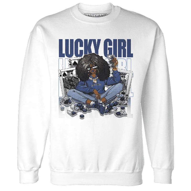 NastyJamz Midnight Navy 5s Sweatshirt Match Lucky Girl