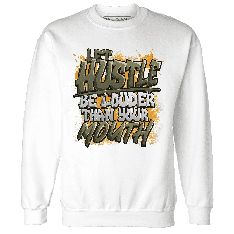 NastyJamz Olive 5s Sweatshirt Match Hustle Louder