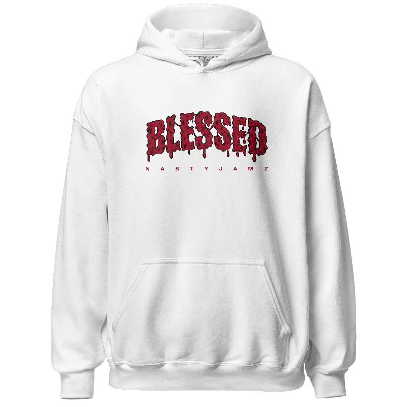 NastyJamz Retro Red Taxi 12s Hoodie Match Blessed Text