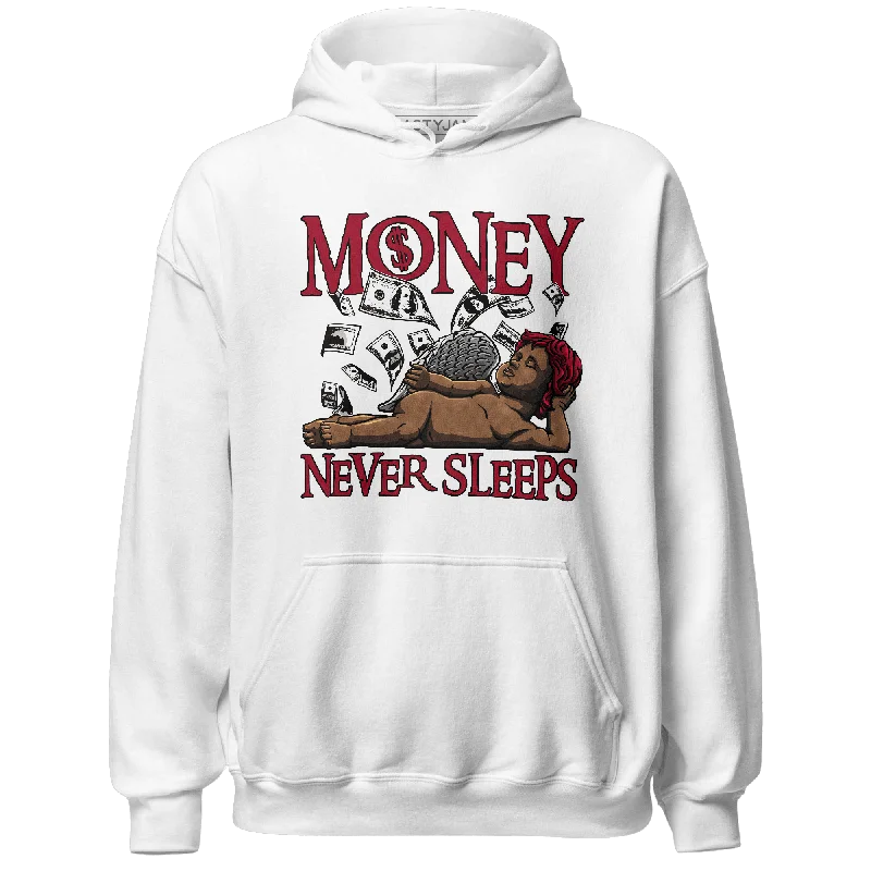 NastyJamz Retro Red Taxi 12s Hoodie Match Money Never Sleeps