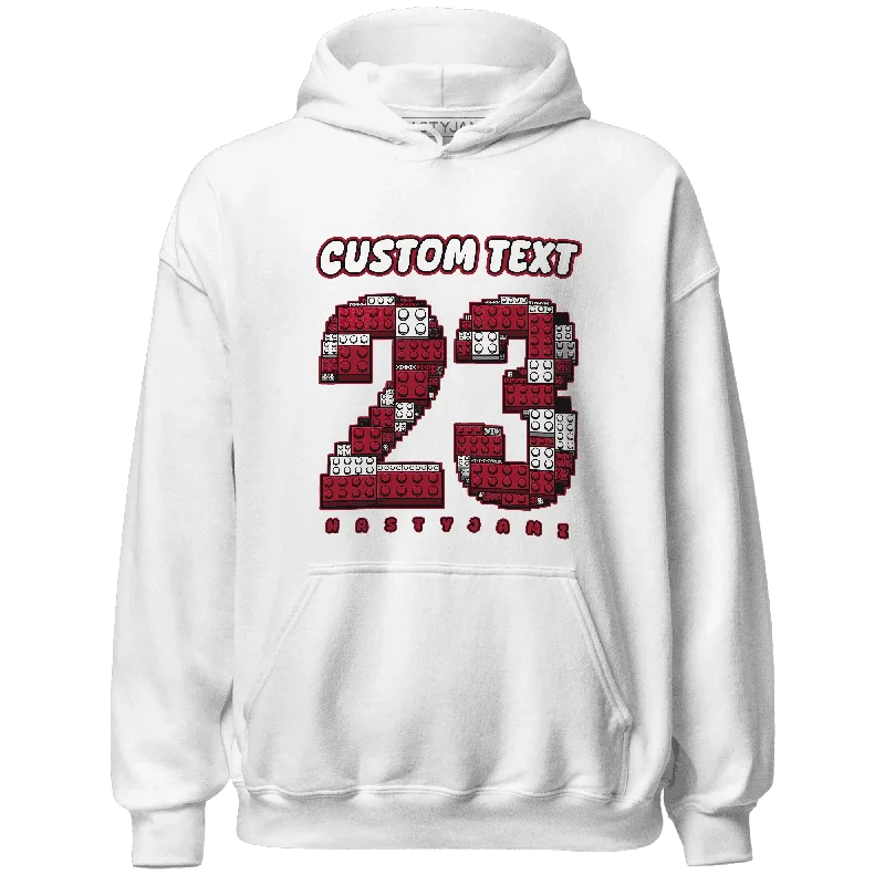 NastyJamz Retro Red Taxi 12s Hoodie Match Number 23 Custom Text