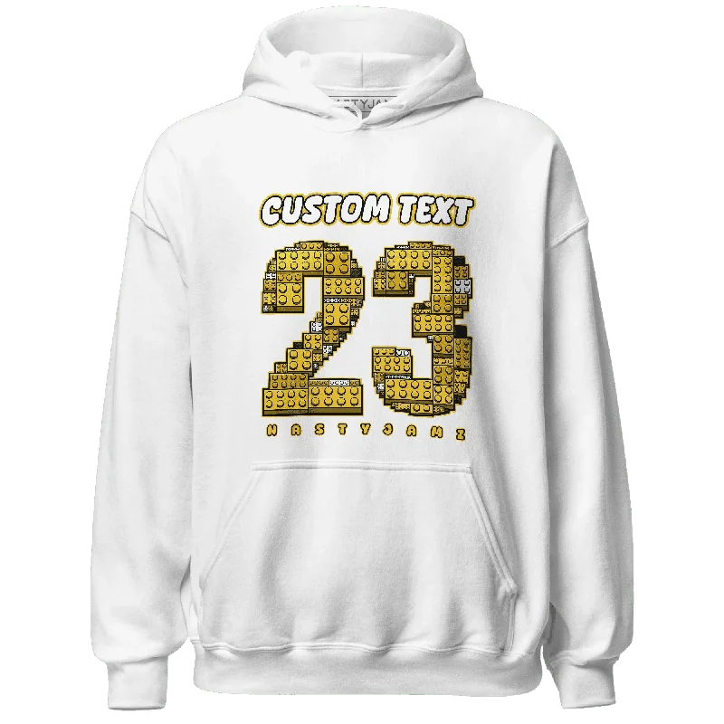 NastyJamz Yellow Ochre 6s Hoodie Match Number 23 Custom Text