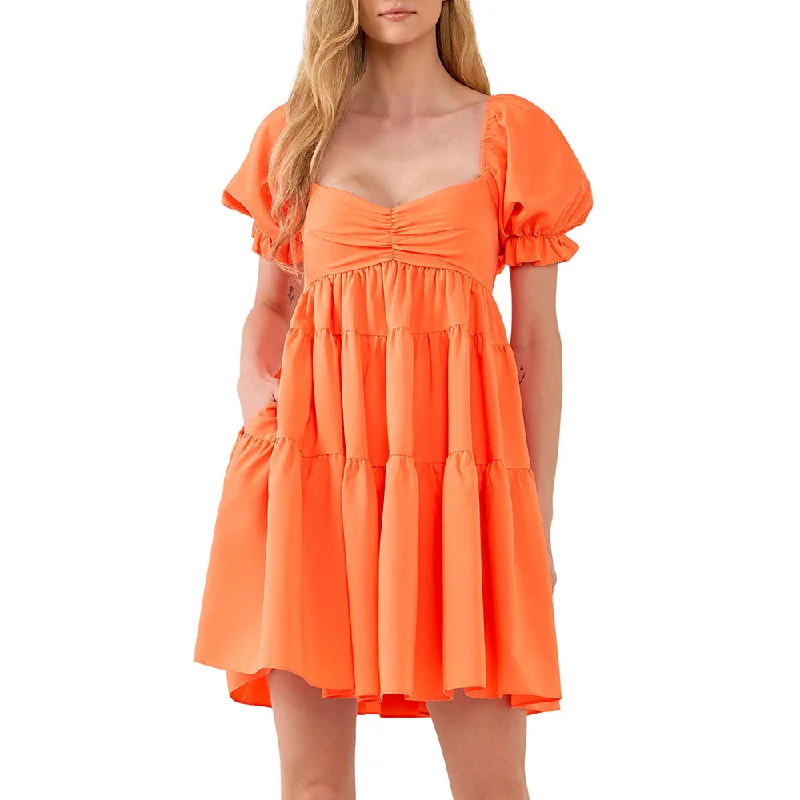 Stylish and comfortable outfits for women   Classic Sweetheart Tiered Mini with Puff Sleeves