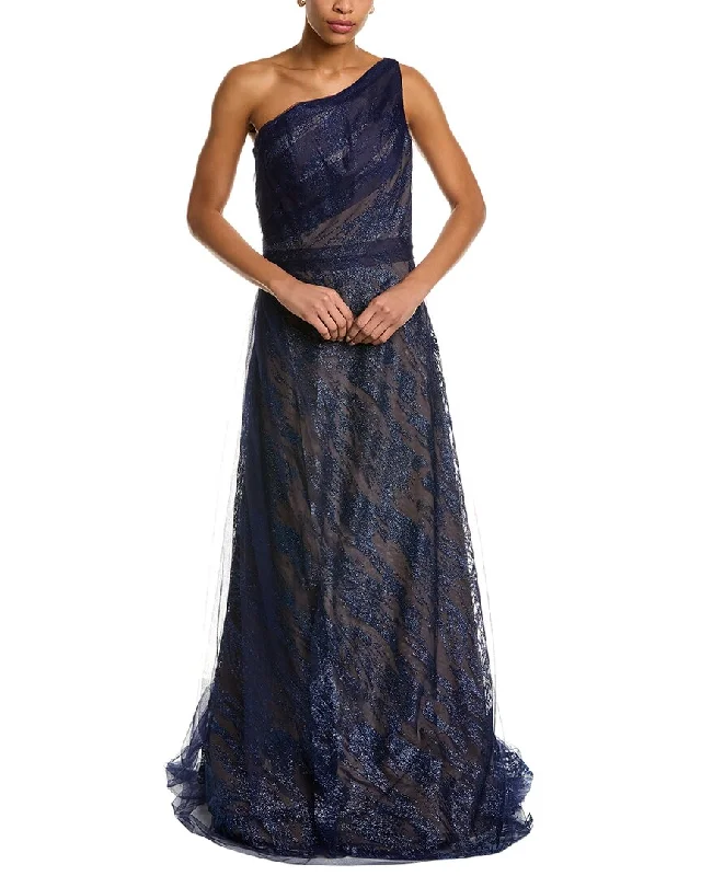 Elevate your look with premium women’s wear   Rene Ruiz One-Shoulder Organza Gown