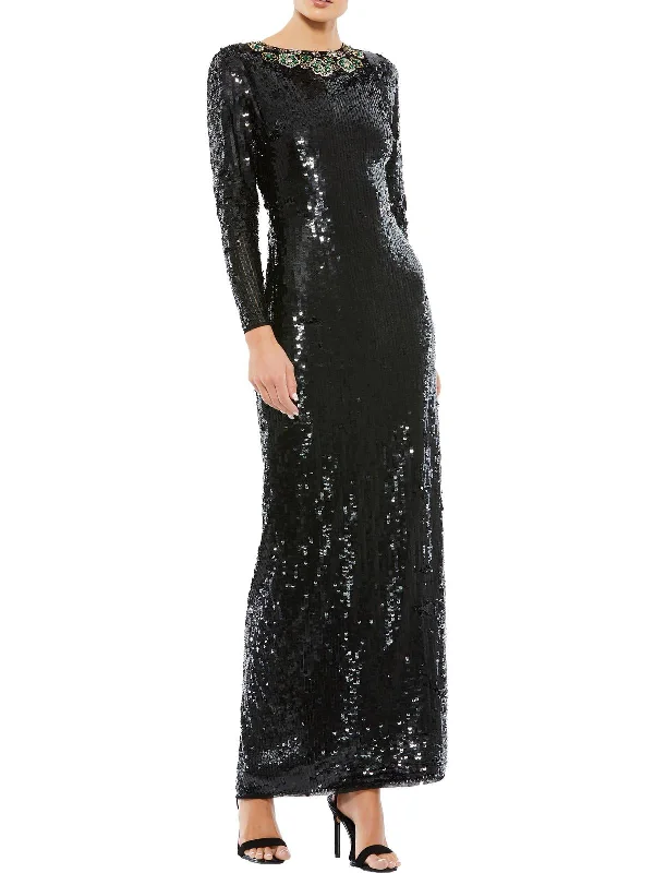 Refresh your wardrobe with high-quality women’s fashion   Womens Sequined Maxi Evening Dress