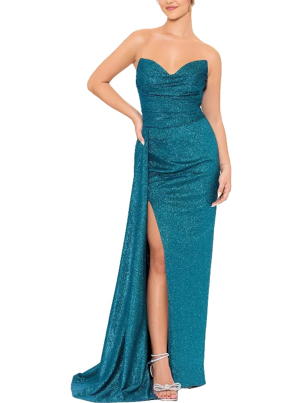 Perfect fashion pieces for the busy woman   Juniors Womens Glitter Maxi Evening Dress