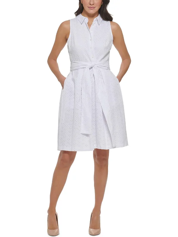 Modern fashion pieces designed for all women   Womens Cotton Knee-Length Shirtdress