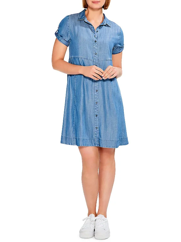 Uncover unique pieces for your perfect wardrobe   Womens Denim Drapey Shirtdress